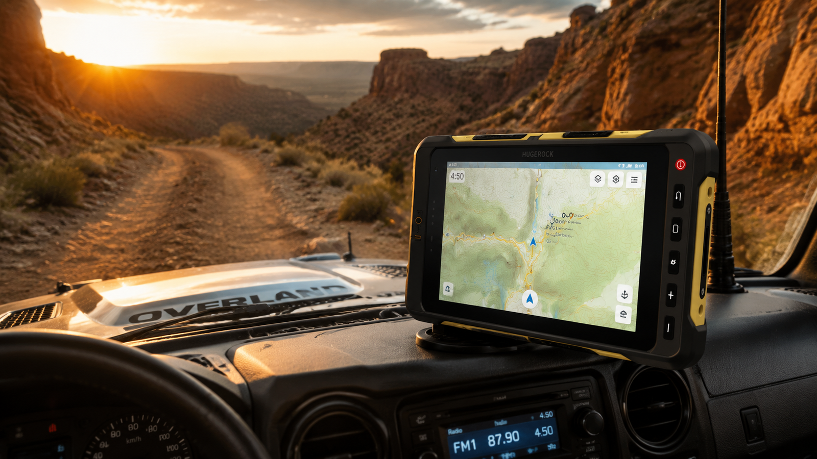 The Ultimate Off-Road and Backcountry GPS Tablet for 4x4 Overlanding: HUGEROCK X70
