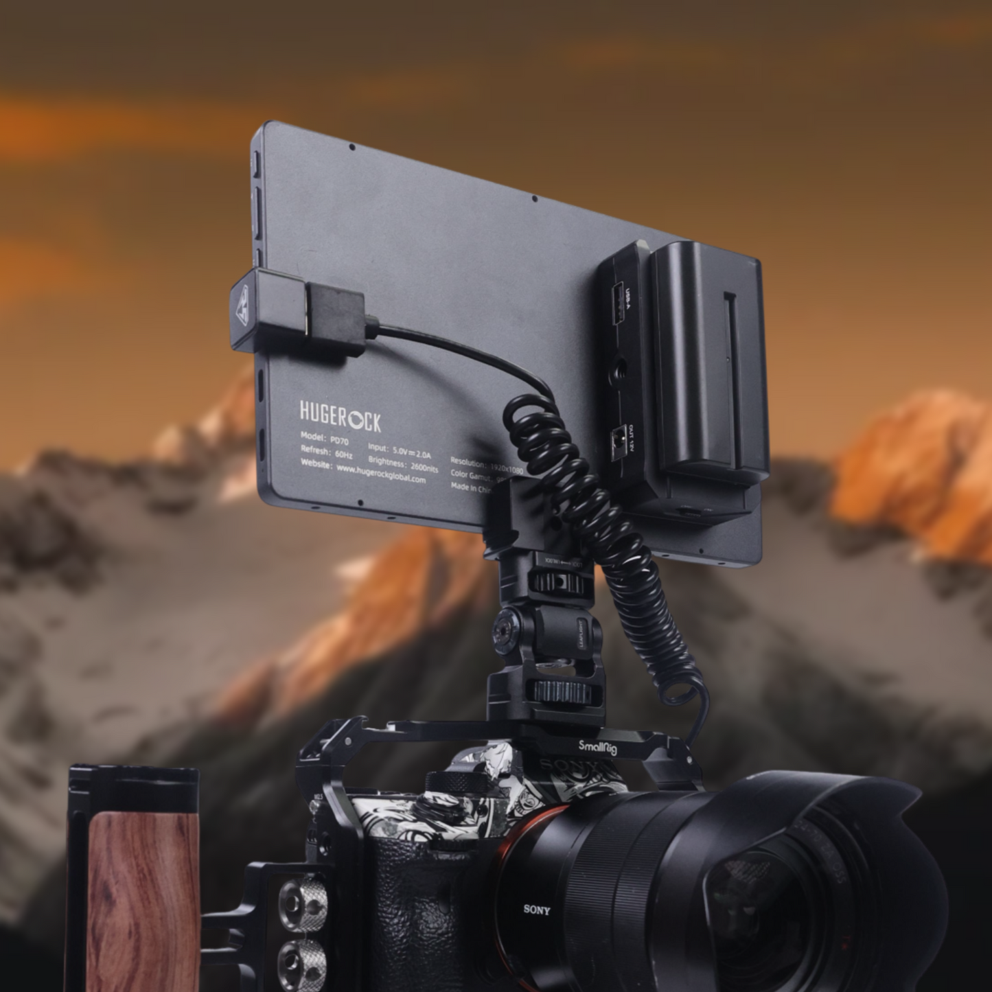 Hugerock PD70 NPF Charging Dock for camera Charging accessories Easy Installation (No Battery)